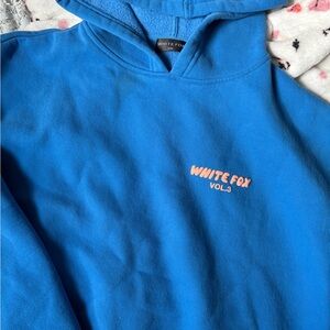 White Fox Blue Hoodie